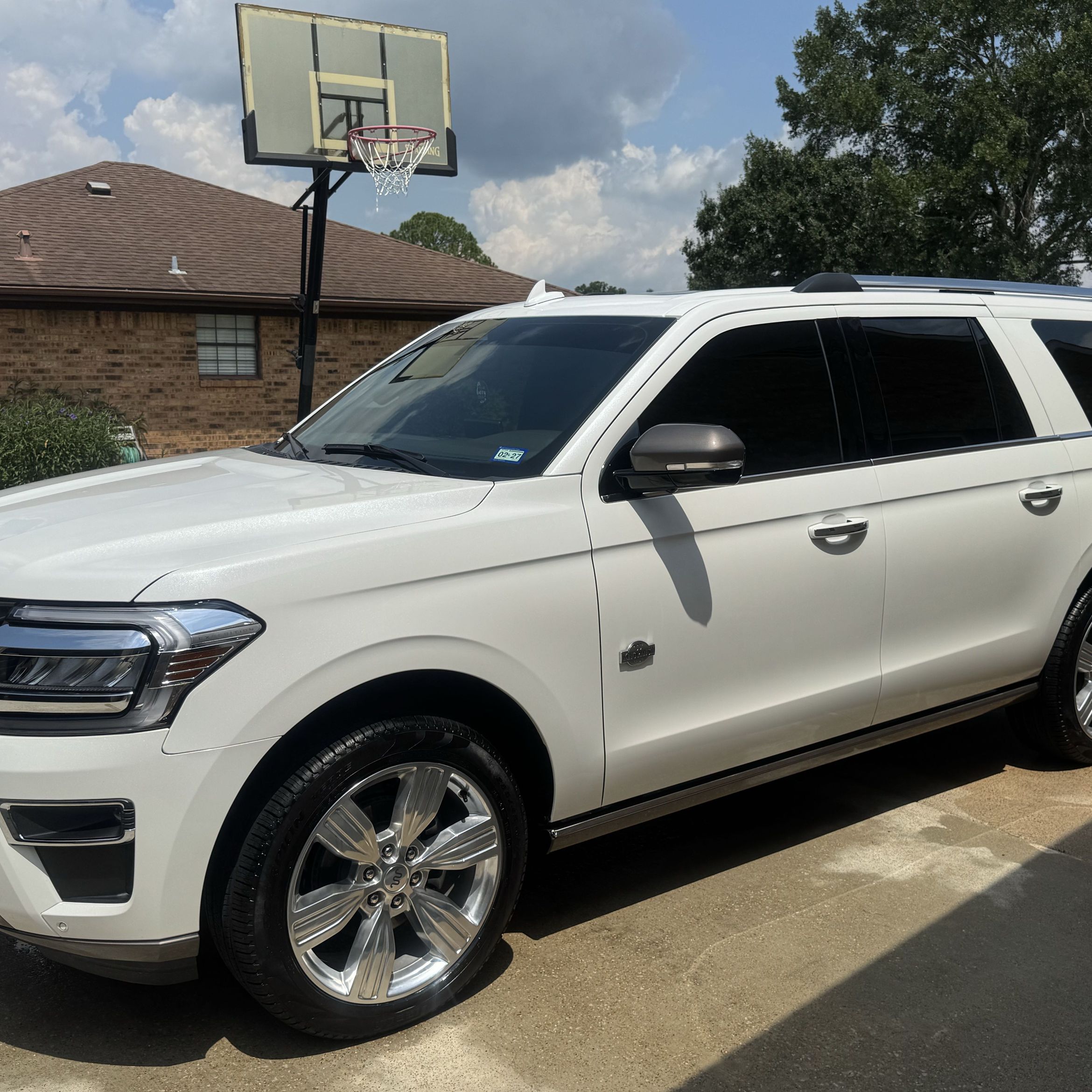 White Ford Expedition King Ranch after a full PADS detail